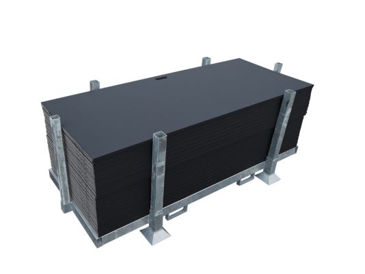 Storage box filled with ground protection mats | 200x80x1.5cm | HD
